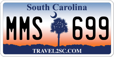 SC license plate MMS699