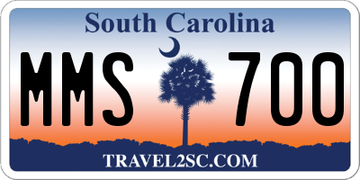 SC license plate MMS700