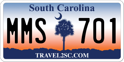 SC license plate MMS701