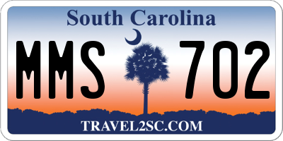 SC license plate MMS702