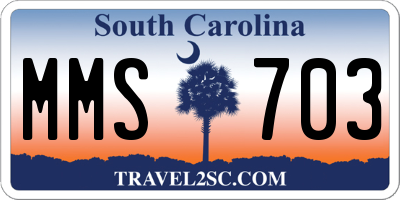 SC license plate MMS703