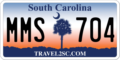 SC license plate MMS704