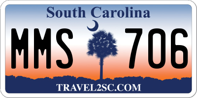 SC license plate MMS706