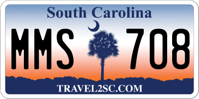 SC license plate MMS708