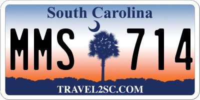 SC license plate MMS714