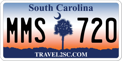 SC license plate MMS720