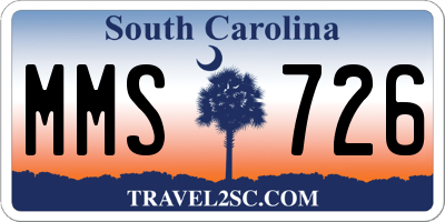SC license plate MMS726