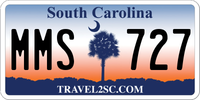 SC license plate MMS727