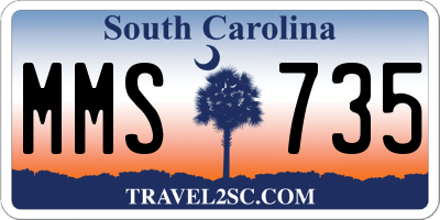 SC license plate MMS735