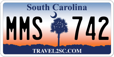 SC license plate MMS742