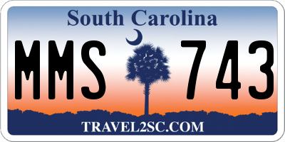 SC license plate MMS743