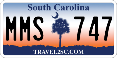 SC license plate MMS747