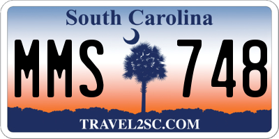 SC license plate MMS748