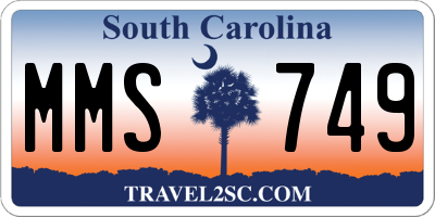 SC license plate MMS749