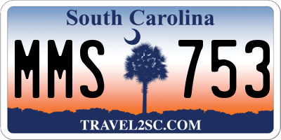 SC license plate MMS753