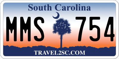 SC license plate MMS754