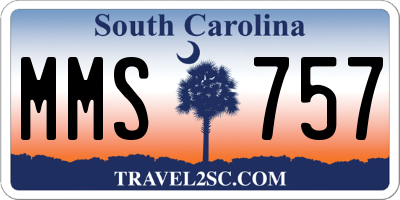 SC license plate MMS757