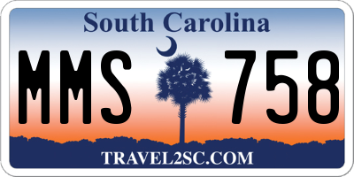 SC license plate MMS758