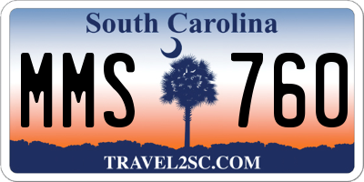 SC license plate MMS760