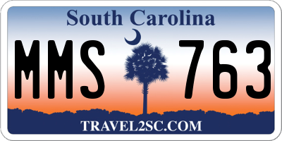 SC license plate MMS763