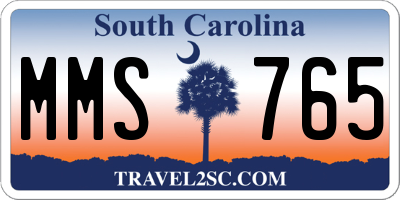 SC license plate MMS765