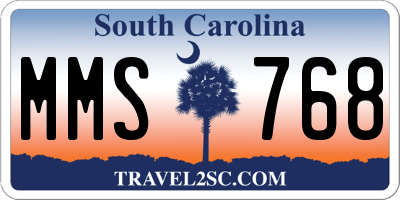 SC license plate MMS768