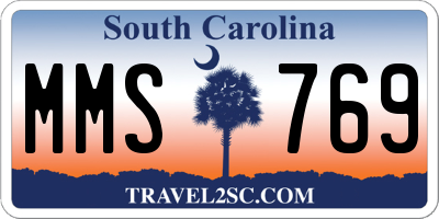 SC license plate MMS769