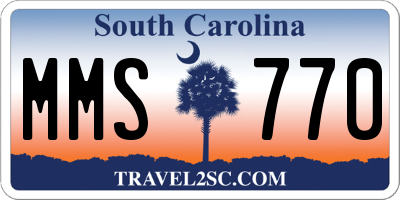 SC license plate MMS770