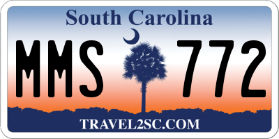 SC license plate MMS772