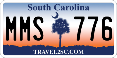 SC license plate MMS776