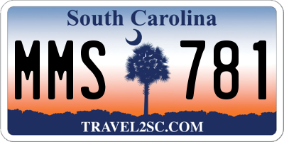SC license plate MMS781