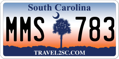 SC license plate MMS783