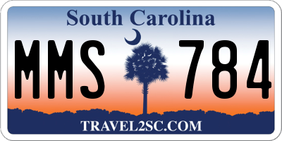 SC license plate MMS784