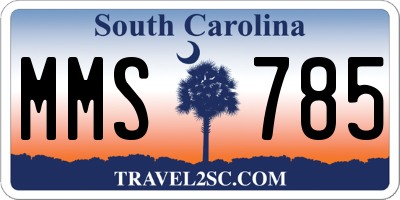 SC license plate MMS785