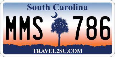 SC license plate MMS786
