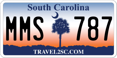 SC license plate MMS787