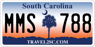 SC license plate MMS788