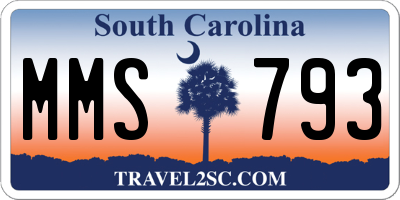 SC license plate MMS793
