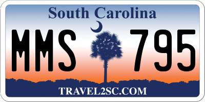 SC license plate MMS795