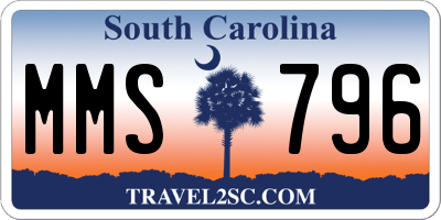 SC license plate MMS796