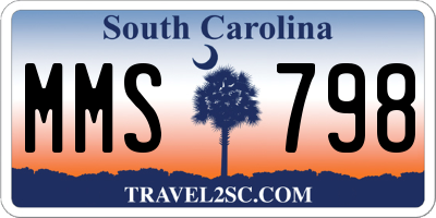 SC license plate MMS798