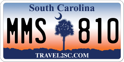 SC license plate MMS810