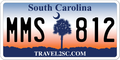 SC license plate MMS812