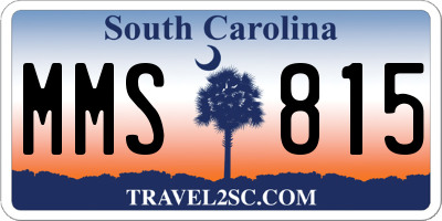 SC license plate MMS815