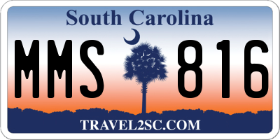 SC license plate MMS816