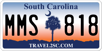 SC license plate MMS818