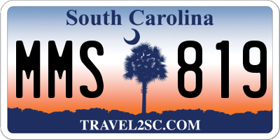 SC license plate MMS819