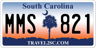 SC license plate MMS821