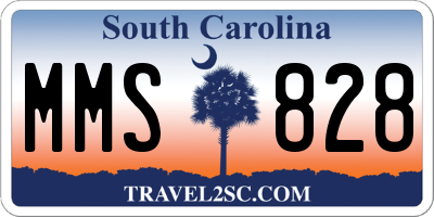 SC license plate MMS828