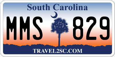 SC license plate MMS829